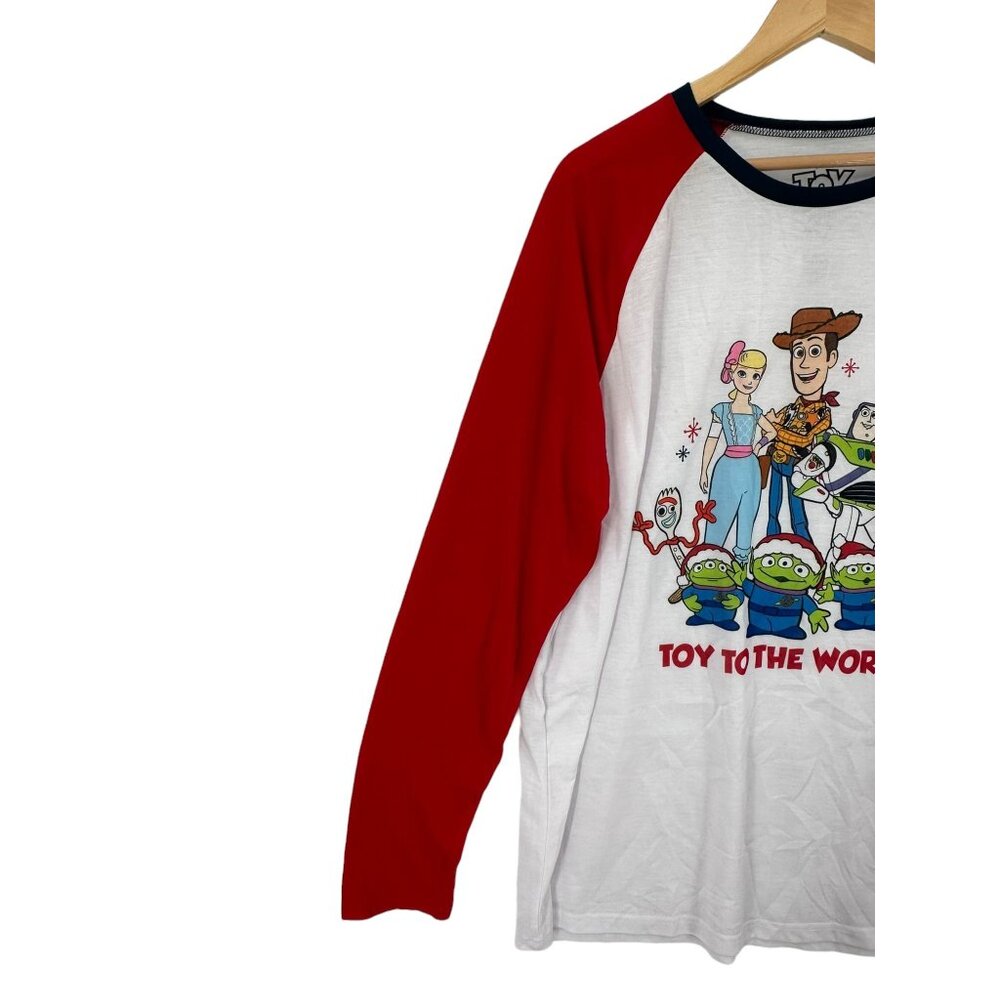 Disney Pixar Toy Story 4  Raglan Long Sleeve Shirt XL Christmas Holiday‎ - Picture 5 of 6